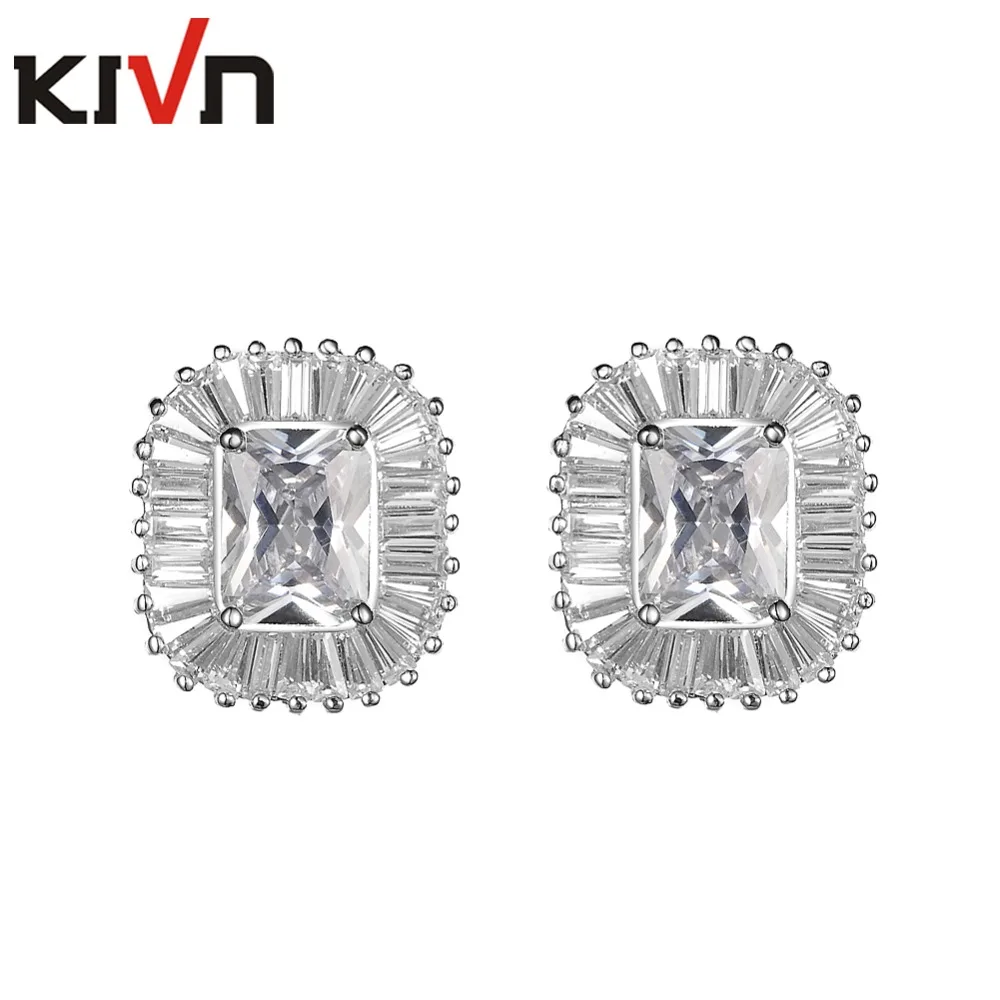 KIVN модные ювелирные изделия Синий CZ кубический цирконий женские свадебные