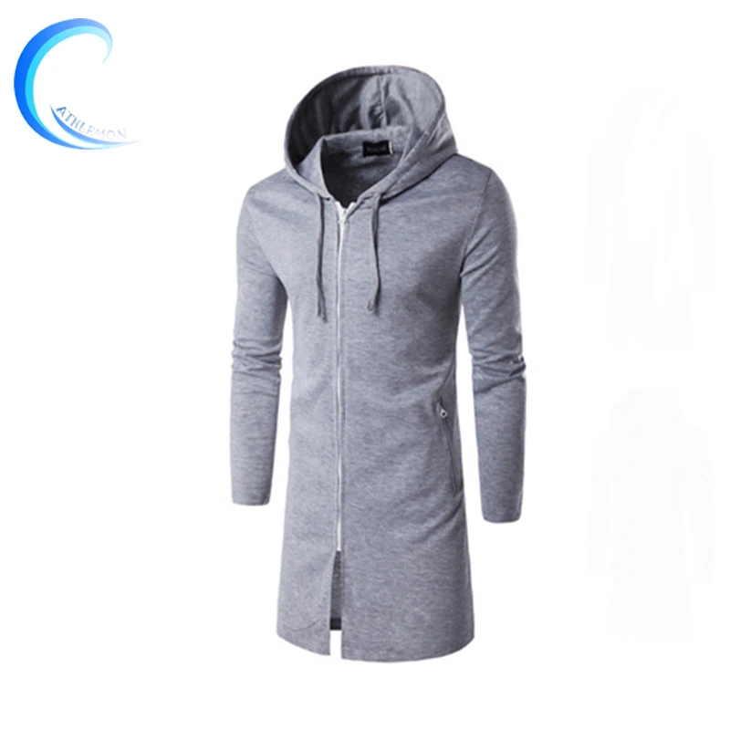 Athlemon с длинным рукавом Стиль уличная Толстовка Для мужчин модные капюшоном