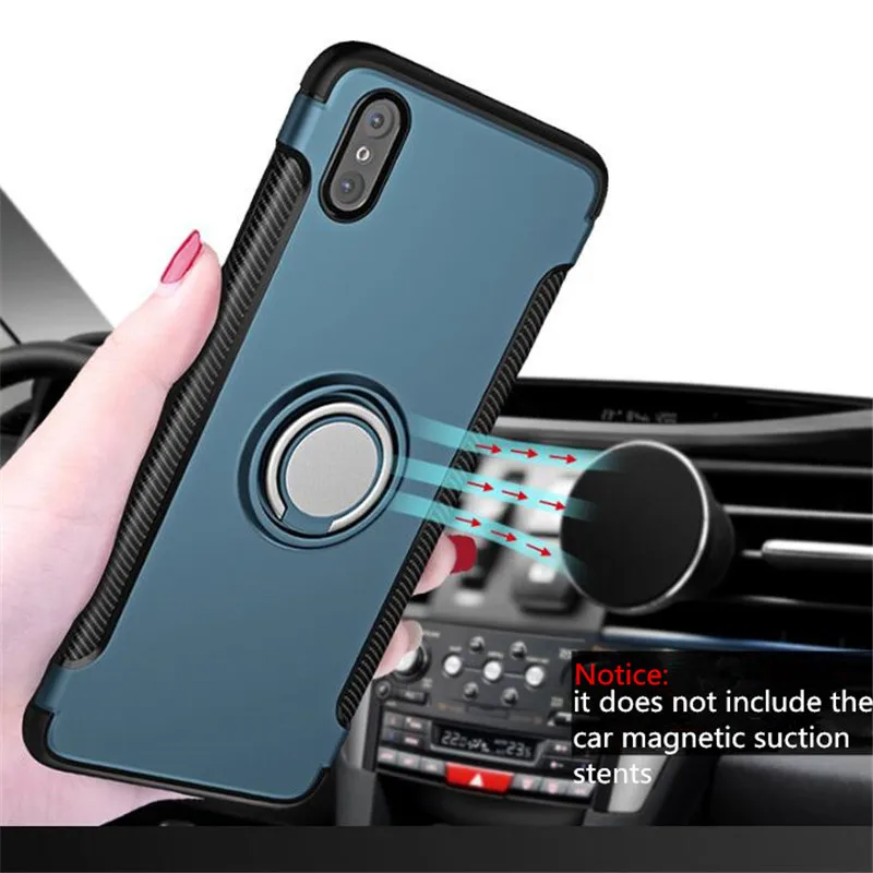 Противоударный бронированный чехол для iphone 7 8 автомобильный держатель кольцо