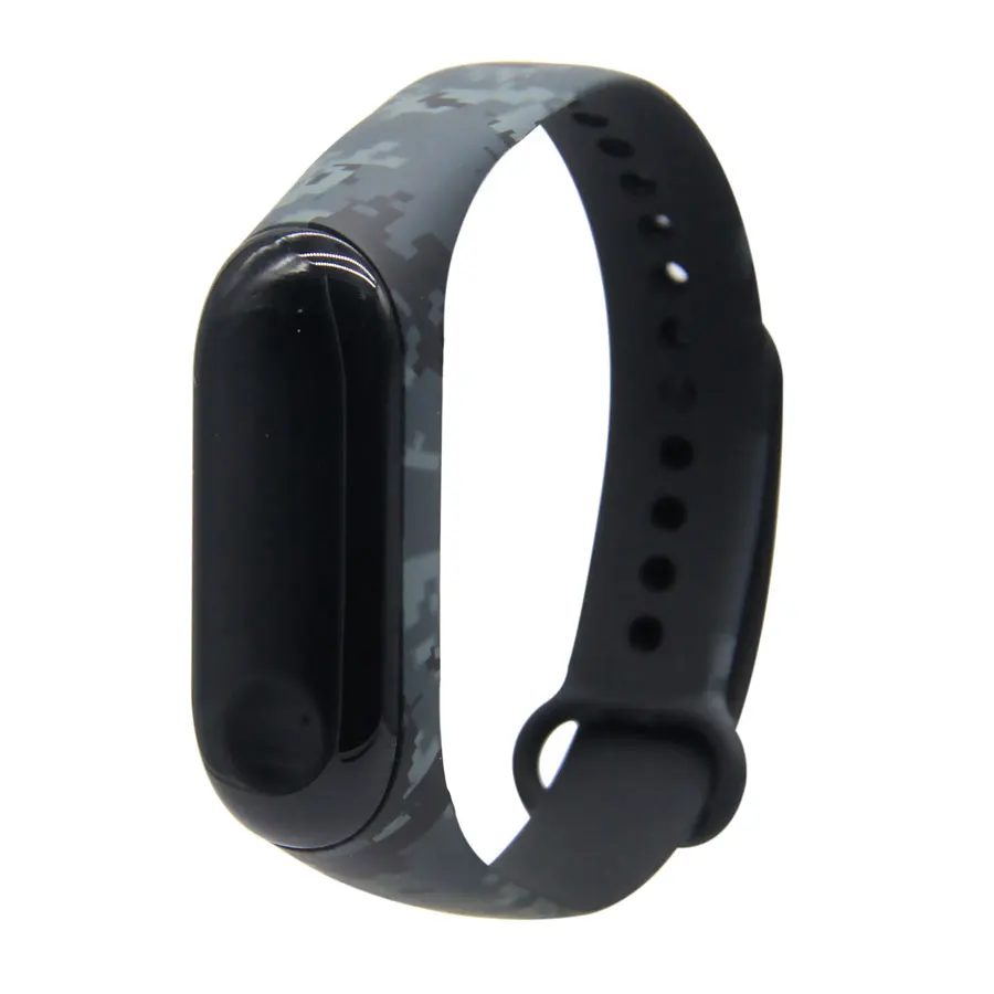 587002 Камуфляжный ремешок для mi band 3/4, аксессуары для mi band 3 4, сменный силиконовый мозаичный ремешок для xiaomi mi 3/4, смарт-браслеты - Цвет: 587002