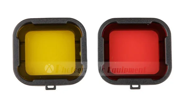 2 шт. желтый/красный цветной поляризатор УФ фильтр для объектива мини видеокамеры