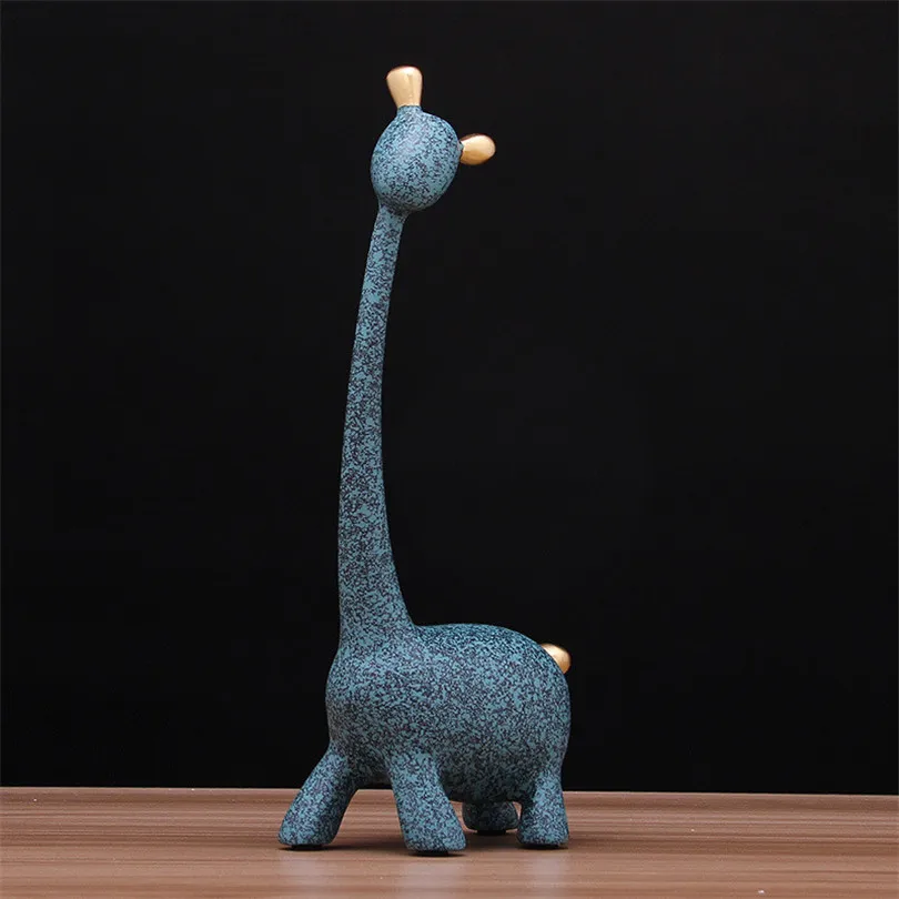 Абстрактный семья из трех человек олень статуя смолы фигурка животного Статуи