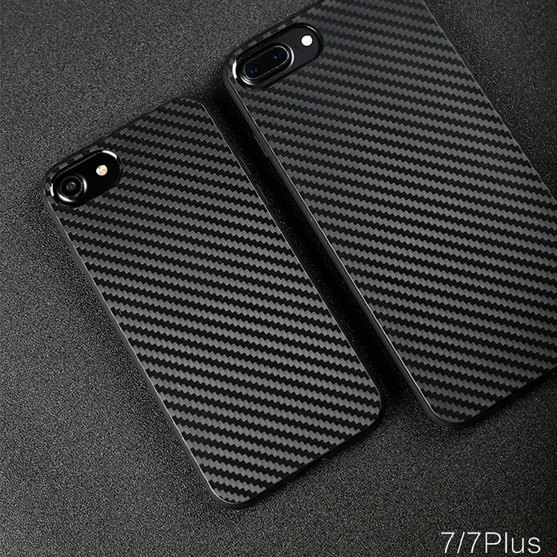 Новейшие Экологические Углеродного Волокна Чехол Для iPhone 6 S Plus Soft Anti-Skid Anti-Knock