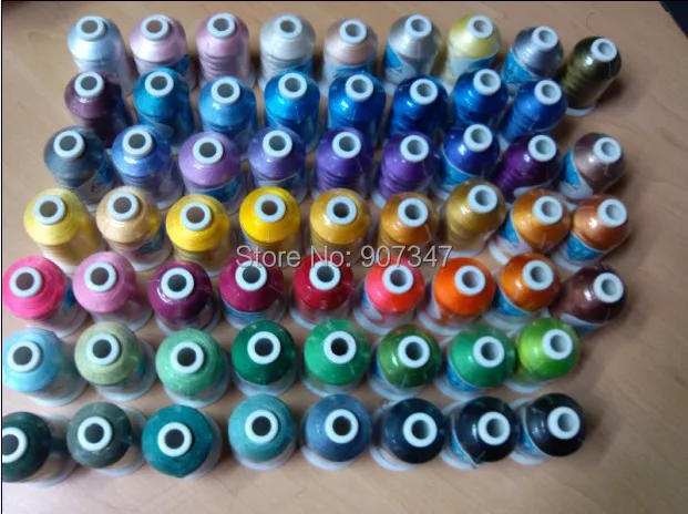 Бесплатная доставка популярная Вышивальная нить из полиэстера 61 Brother colors 1000