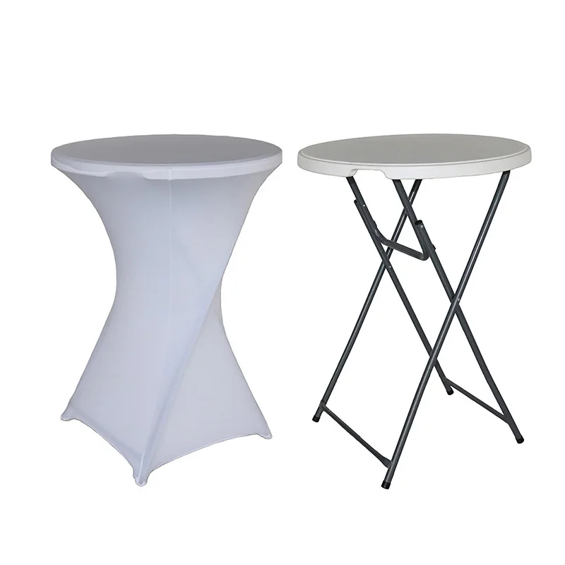 

Lycra Spandex Cocktail Bistro Table Cover for Out Door Wedding Events decoration Lycra dry bar Socks