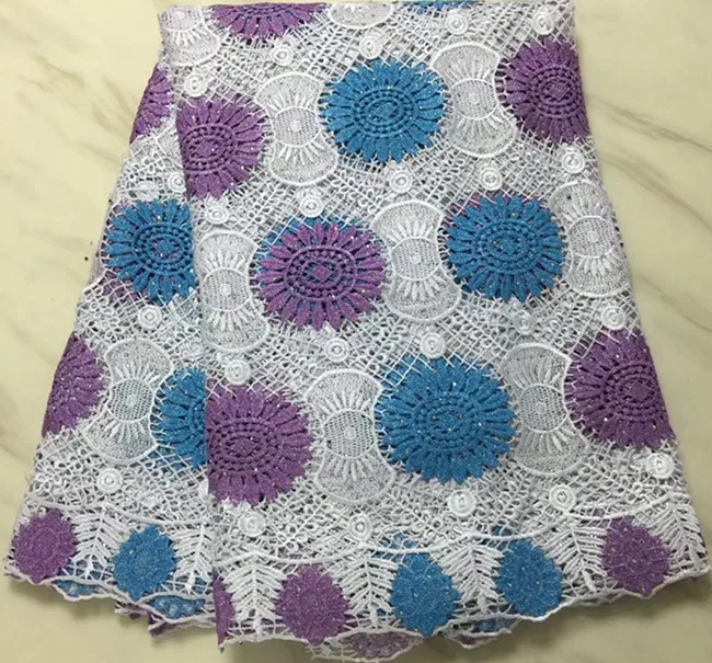 Популярная африканская кружевная ткань с камнем для свадьбы 5 ярдов нигерийская