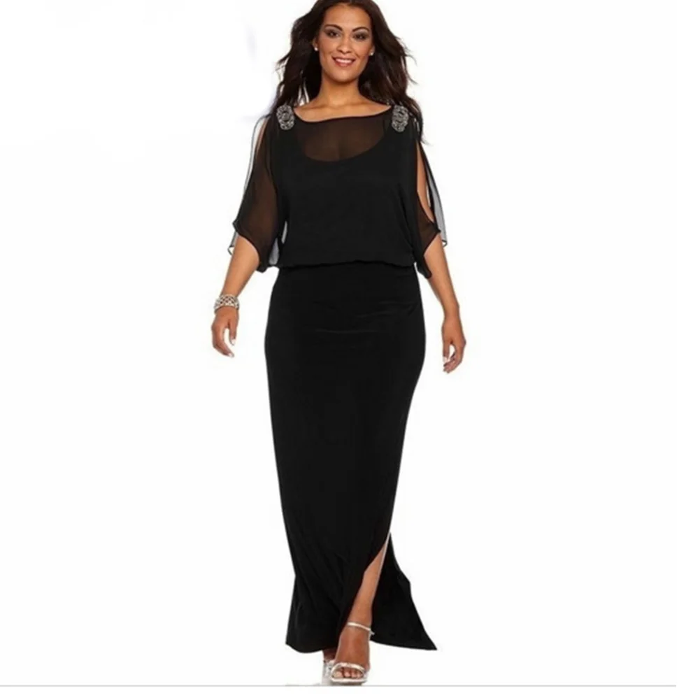 Новые летние женские однотонные макси платья с коротким рукавом длинные больших