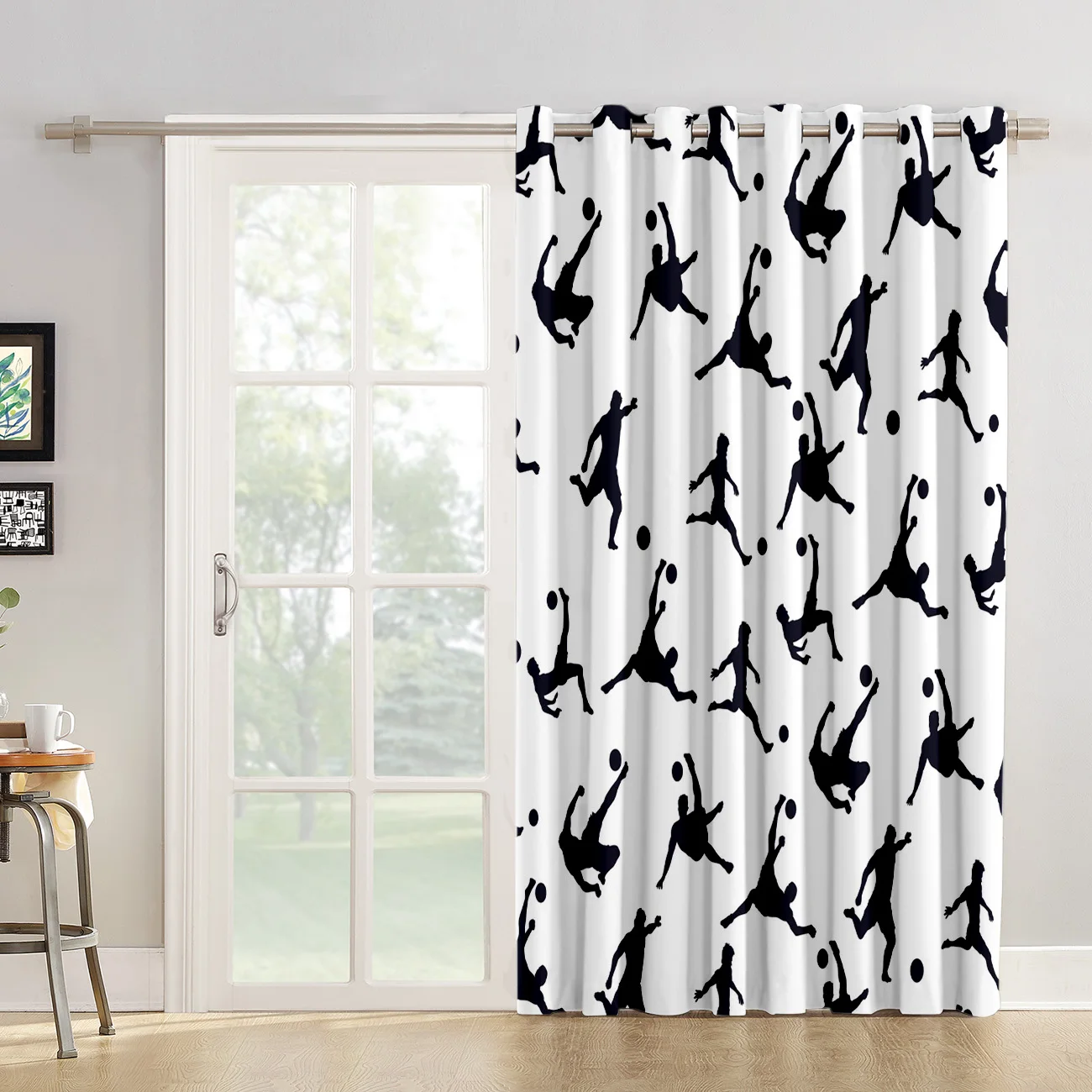 Футбол катрун каракули 3D оконные шторы для гостиной спальни кухни Cortinas Para Sala De Estar