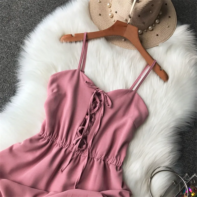 Модный тонкий кружевной Короткий комбинезон, повседневный однотонный комбинезон на тонких бретельках, праздничный комбинезон, сексуальный женский игровой костюм летний пляжный комбинезон