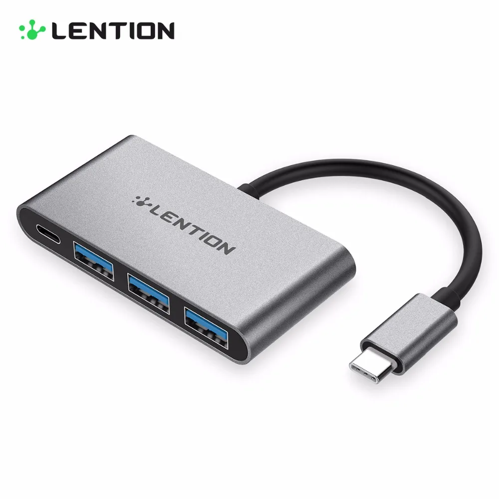 LENTION Thunderbolt 3 Type-C Super Speed OTG Adapter USB C PD Charging Power Delivery with 3.0 3-Port Converter Hub |