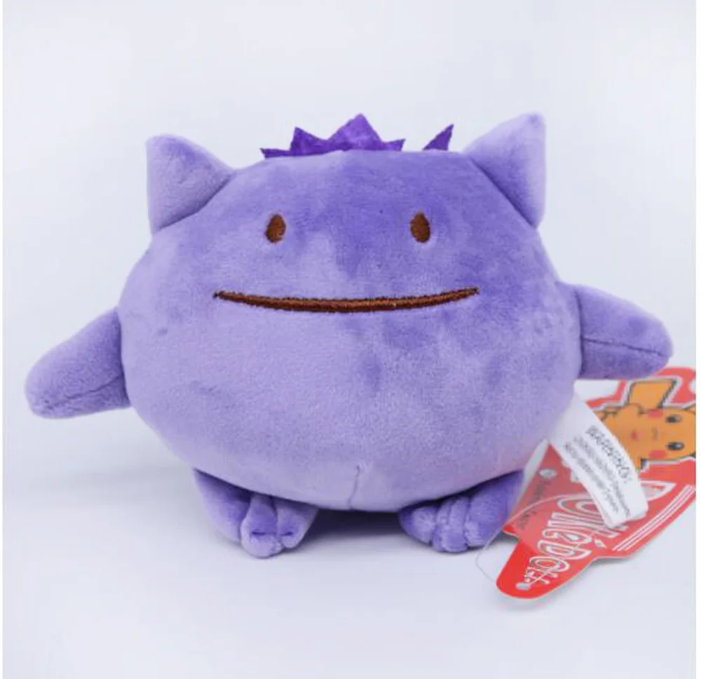 10/лот 10 видов стилей Ditto Metamon Бульбазавр, чармандер-белка Snorlax Pikchu Gengar 12 см внутри-из подушки плюшевые мягкие игрушки - Цвет: Gengar