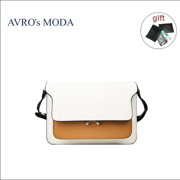 white Бренд AVRO MODA, роскошные сумки, женские сумки, дизайнерские, натуральная кожа, на плечо, сумки-мессенджеры, женские, большая емкость, Ретро стиль, с клапаном - Цвет: white