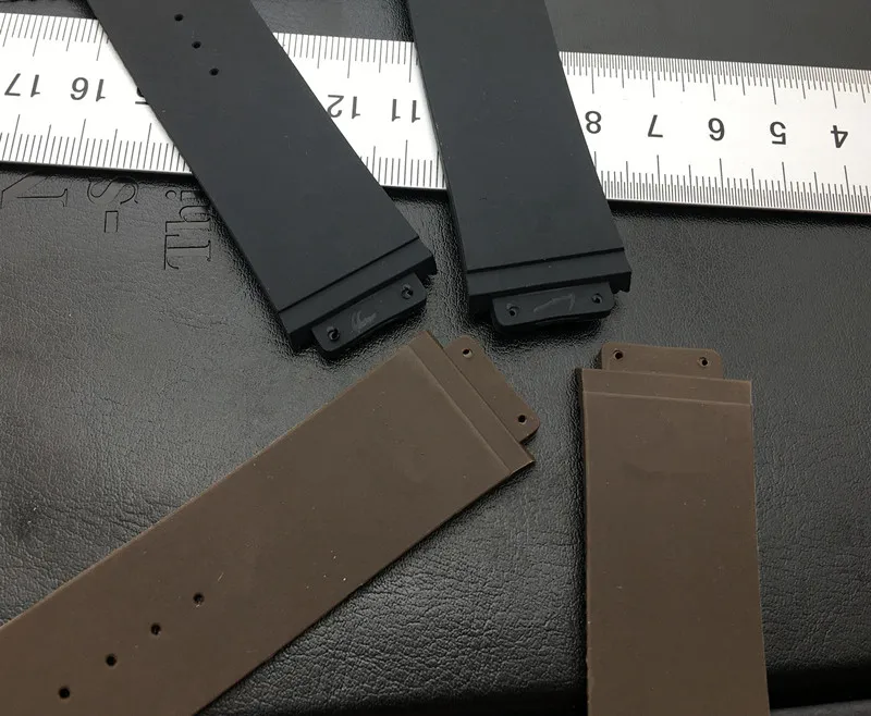 Высококачественная черная и белая силиконовая резина для Hublot ремешок большого