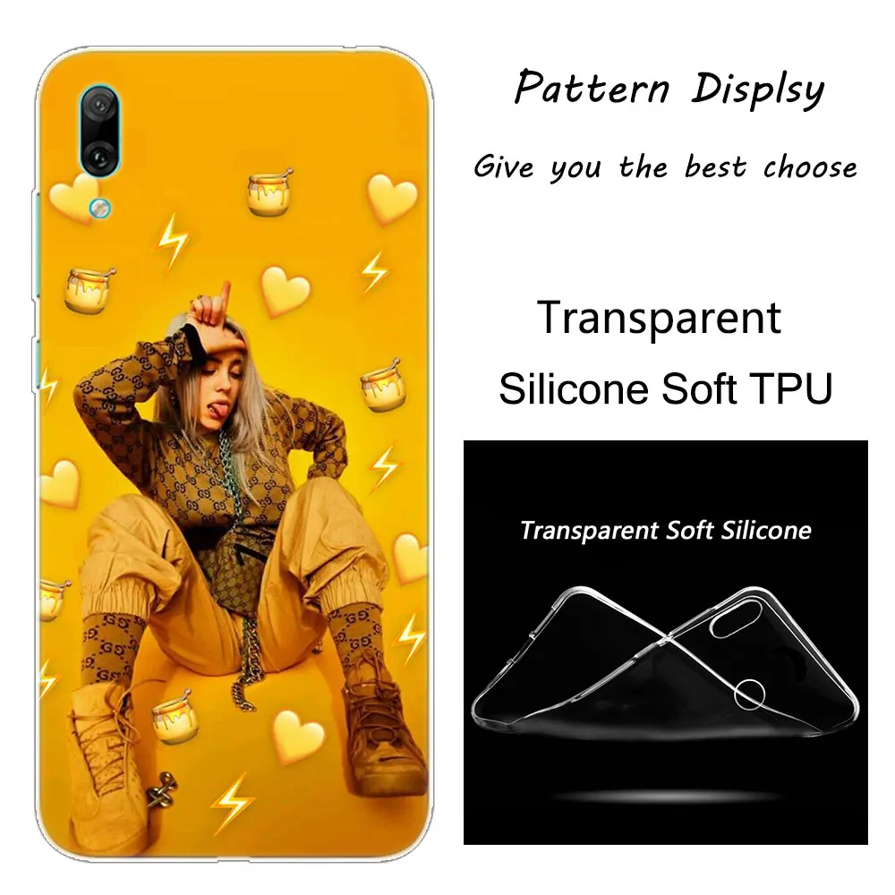 001 Горячая Billie Eilish Мягкий силиконовый чехол для телефона huawei mate 10 20 Lite Pro Enjoy 9S Y9 Y7 Y6 Y5 Pro Модный чехол - Цвет: 001