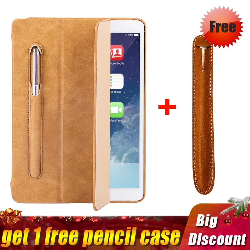 Чехол из микрофибры Jisoncase для iPad 9 7 чехол с подставкой и отделением карандашей