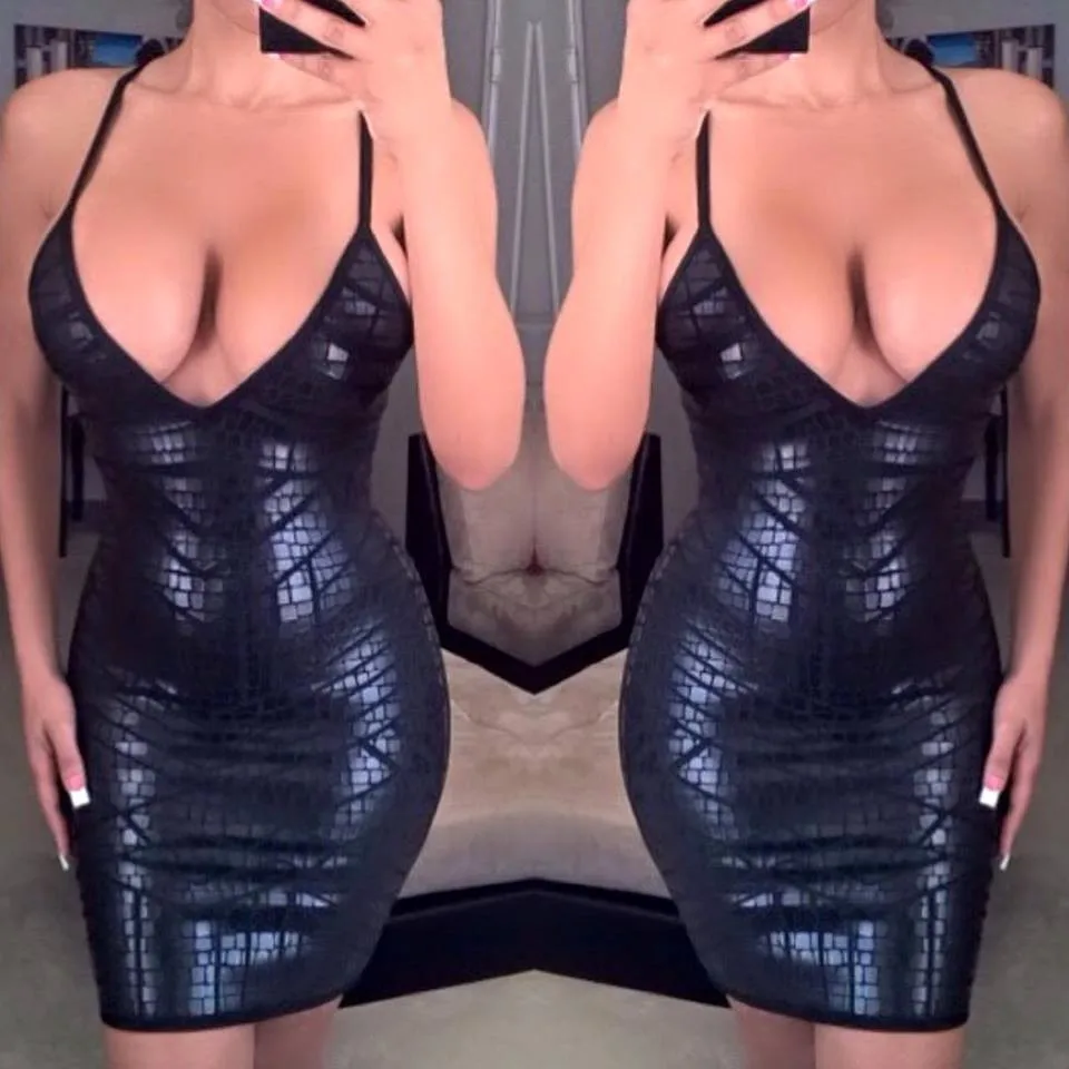2017 Лето Осень Женщины Bodycon Аллигатор вечерние Бандажное платье черный ремень