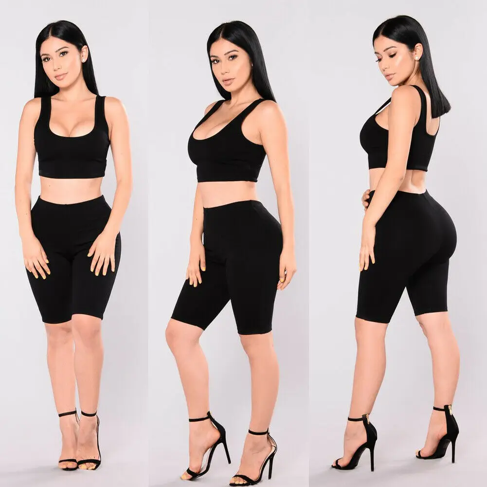 

Women's Casual Vest Bra + Legging Pants Outfit Outwear Set Fashion Women Girls Clothes Set