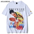 Aolamegs футболка для мужчин с китайским принтом кунг-фу, мужские футболки с коротким рукавом, модные уличные футболки в стиле хип-хоп, уличная одежда