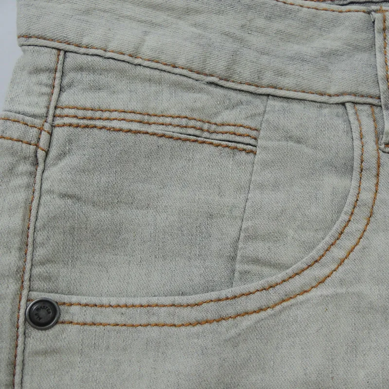 

New 2017 Fashion Men Elastic Jeans Men's Casual Designer Denim Famous Brand Pants Slim Straight Fit High Quality Full Length