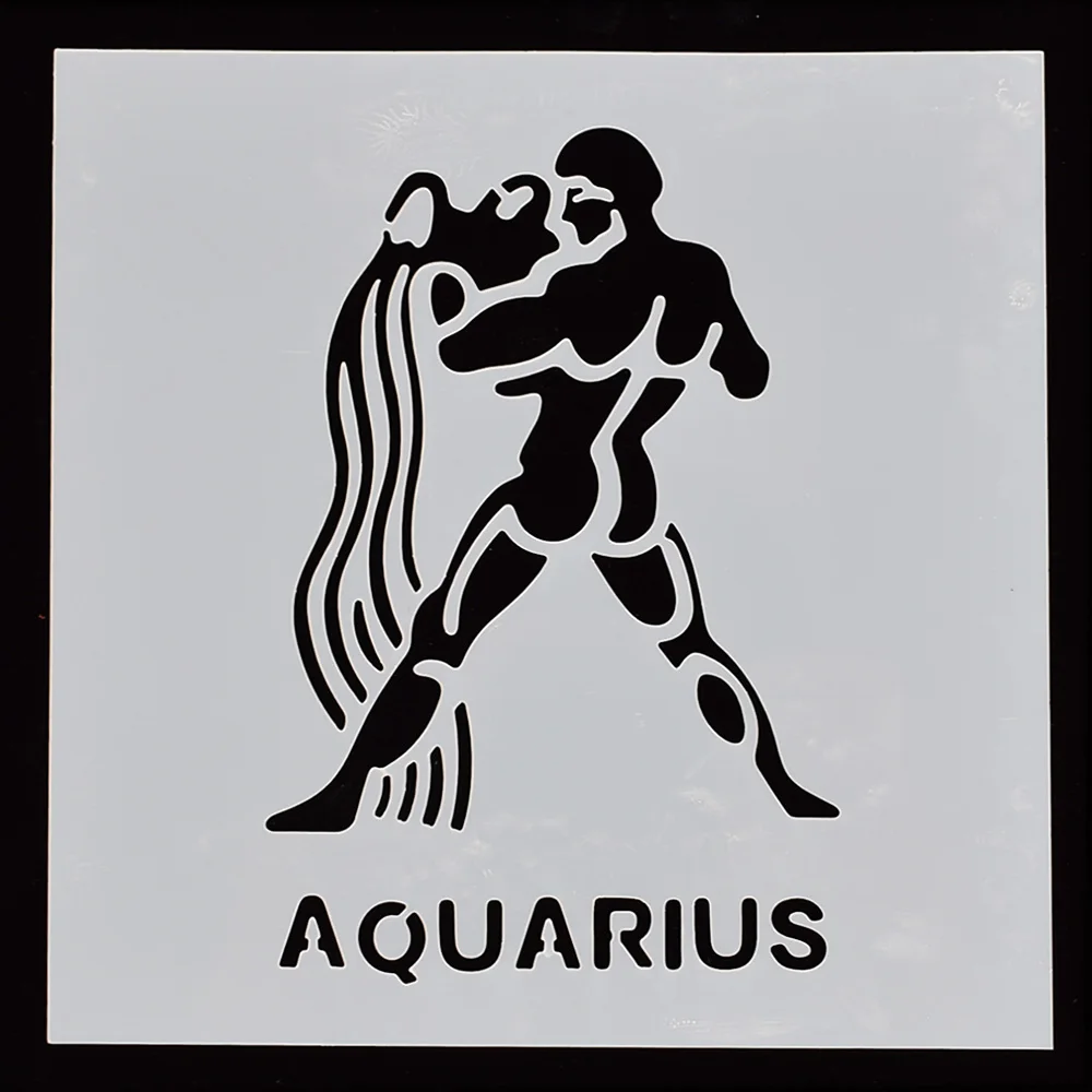 

1PCS Constellations Shaped Aquarius Reusable Stencil Airbrush Painting Art DIY Home Decor Scrap booking Album Crafts