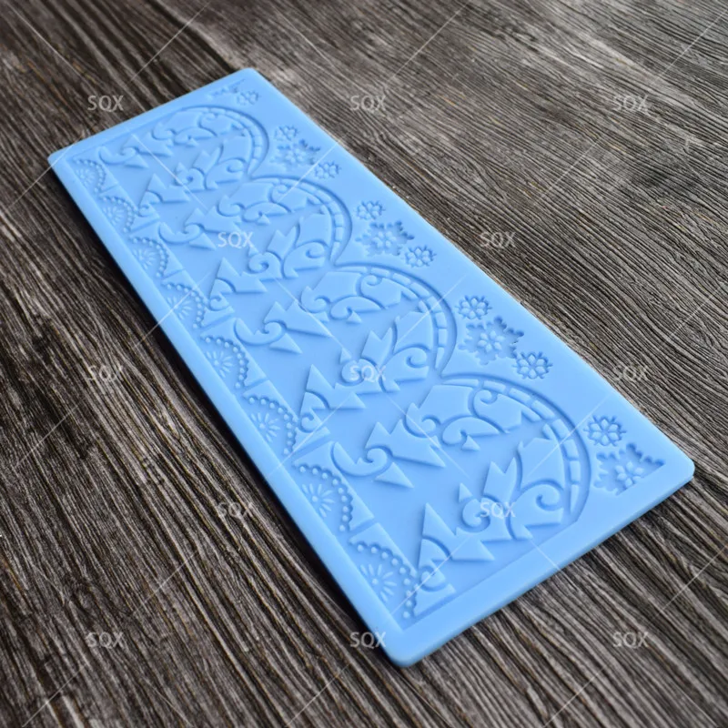 Силиконовая кружевная форма в виде рождественской елки для помадки инструменты