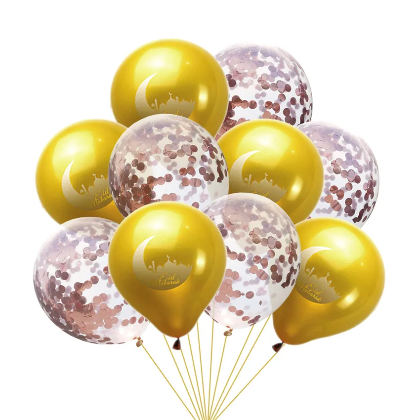 C9 10 шт воздушные шары EID Mubarak декор украшения на Рамадан цвет серебристый, Золотой ИД шар для исламский мусульманский ИД Мубарак сувениры вечерние поставки - Цвет: C9