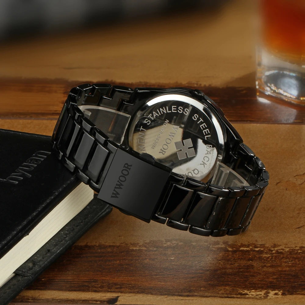Часы WWOOR мужские наручные кварцевые люксовые брендовые аналоговые спортивные с