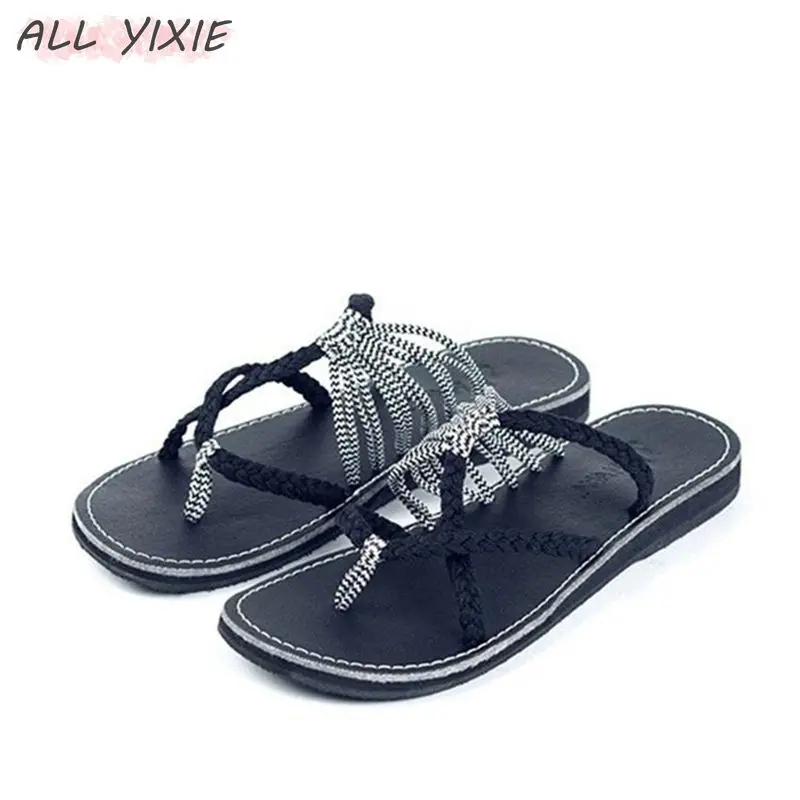ALL YIXIE New Fashion Summer Flip Flops Women Slippers Leisure Female Ladies Beach Outdoor Casual Leather Flats | Обувь