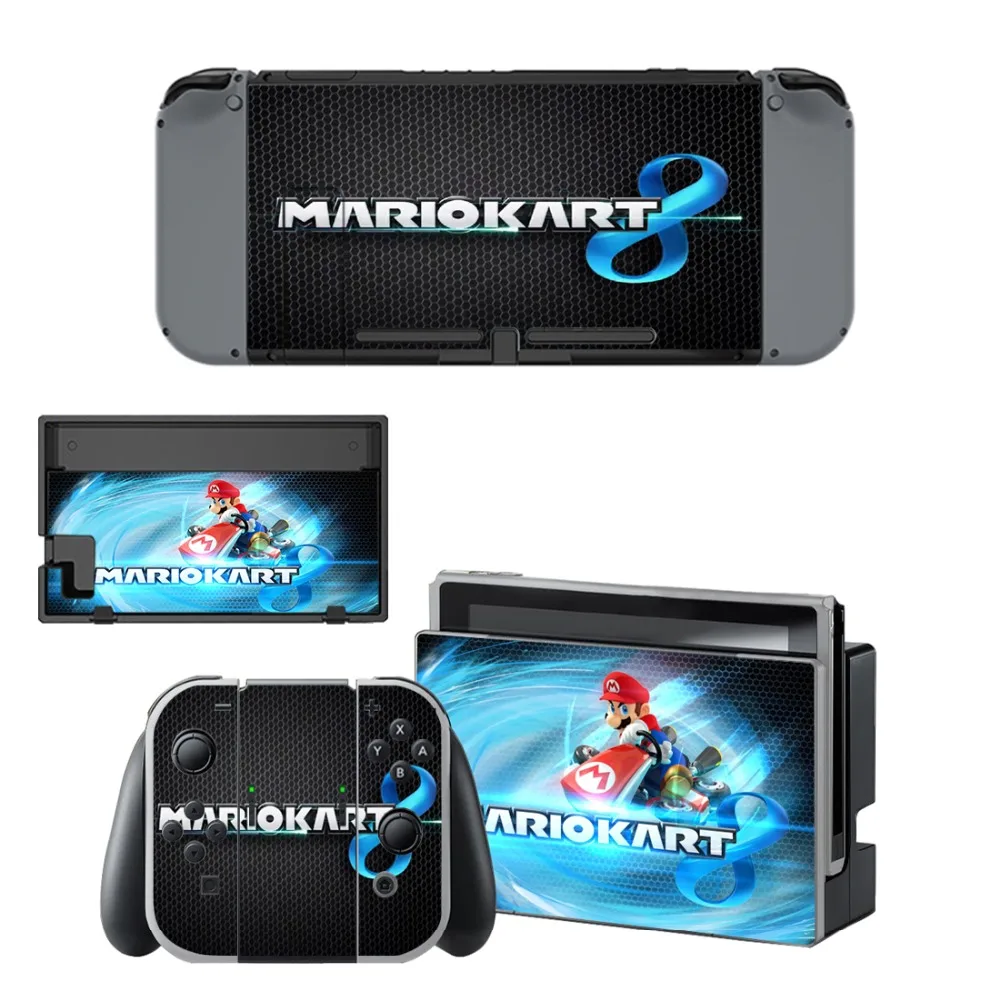 Защитная Наклейка для nintendo Switch Skins Mario Kart 8 наклейка для консоли nintendo switch Joy-con док-контроллер Sitckers
