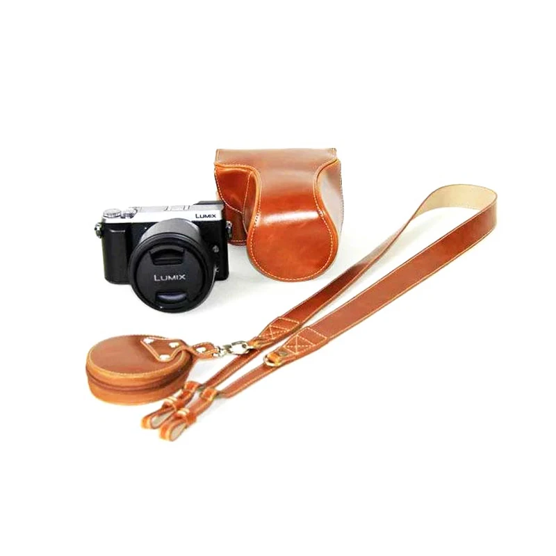 Классическая искусственная кожа сумка Полный Чехол для Panasonic Lumix DMC GX85 камера с 14