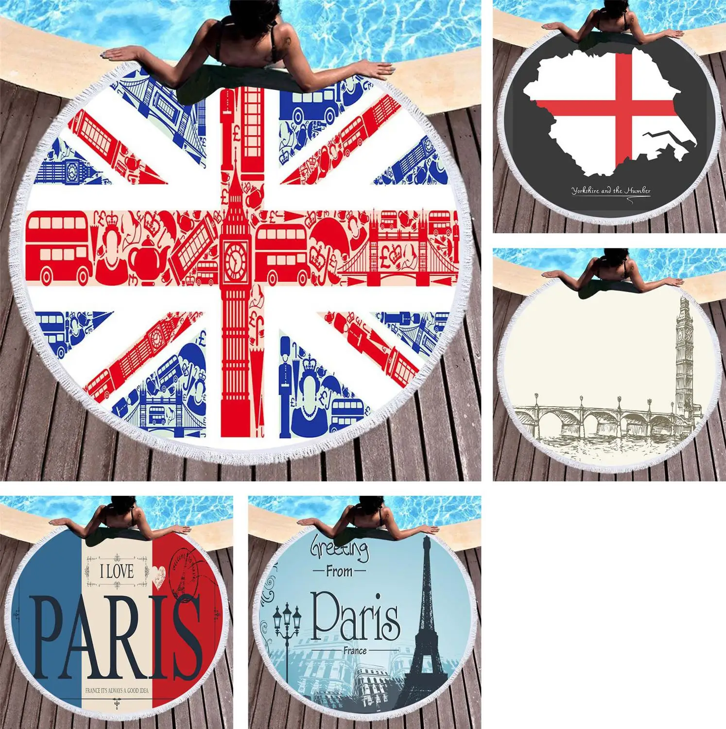 Бесплатная доставка Подарочный пейзаж Лондон Биг Бен мост Франция флаг Парижа