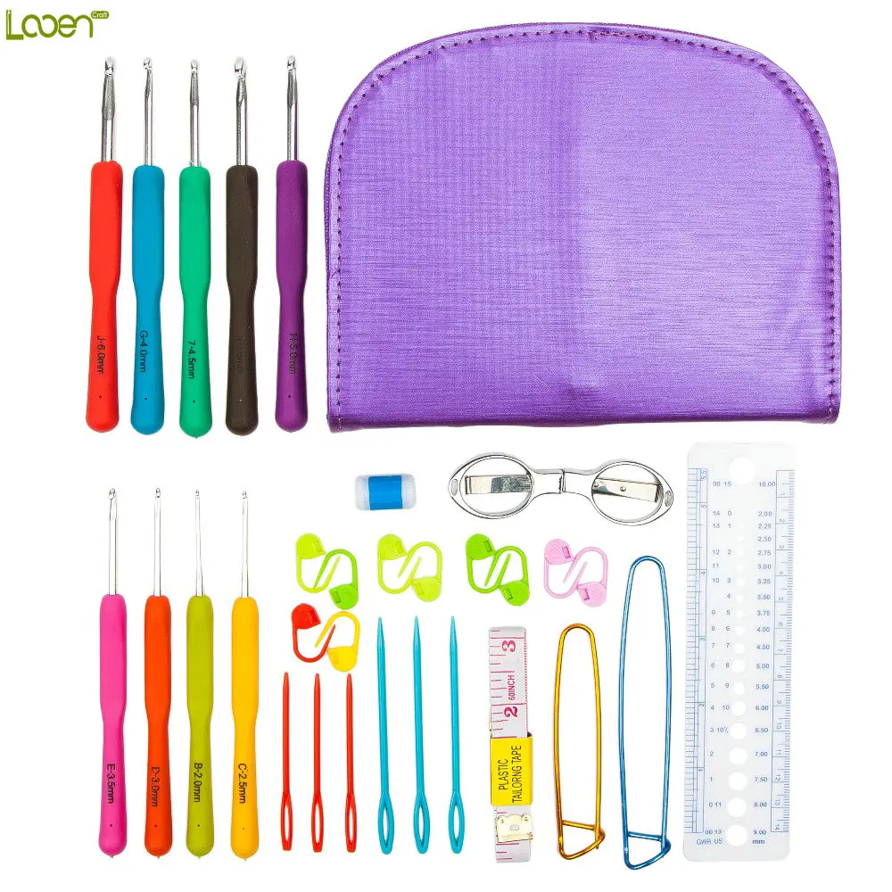 Набор игл для вязания крючком Looen швейные иглы чехол рукоделия аксессуары товары