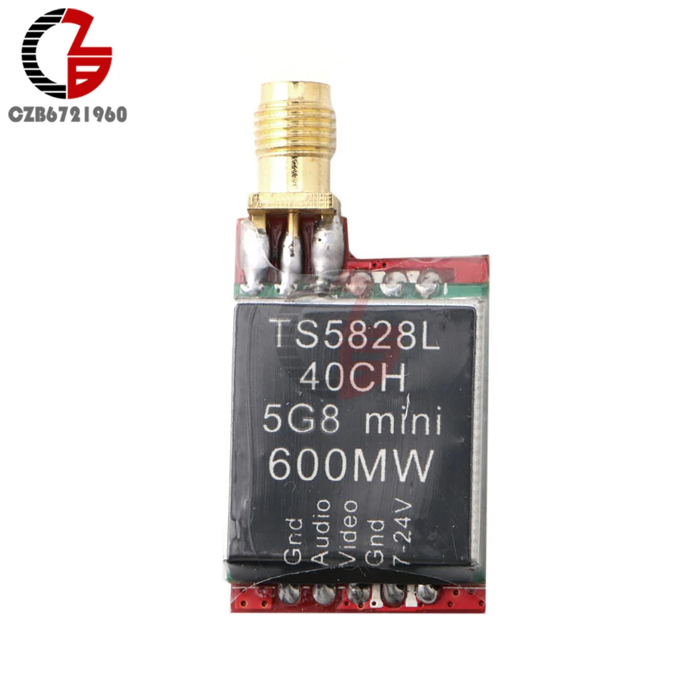 Ультра-светильник TS5828 TS5828L Micro 5 8G 600mW 40CH 190mA 12V Миниатюрный FPV передатчик с антенной