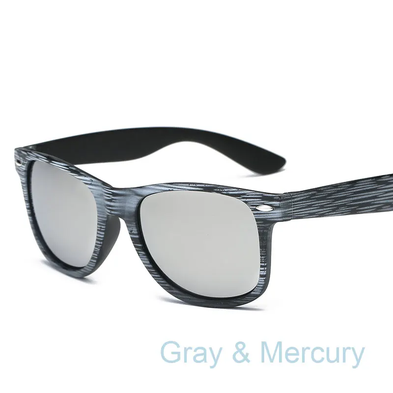 Gray Mercury Новые модные готические деревянные солнцезащитные очки для мужчин s Ретро De Sol брендовые Солнцезащитные очки Квадратные женские мужские брендовые дизайнерские зеркальные цветные очки - Цвет линз: Gray Mercury