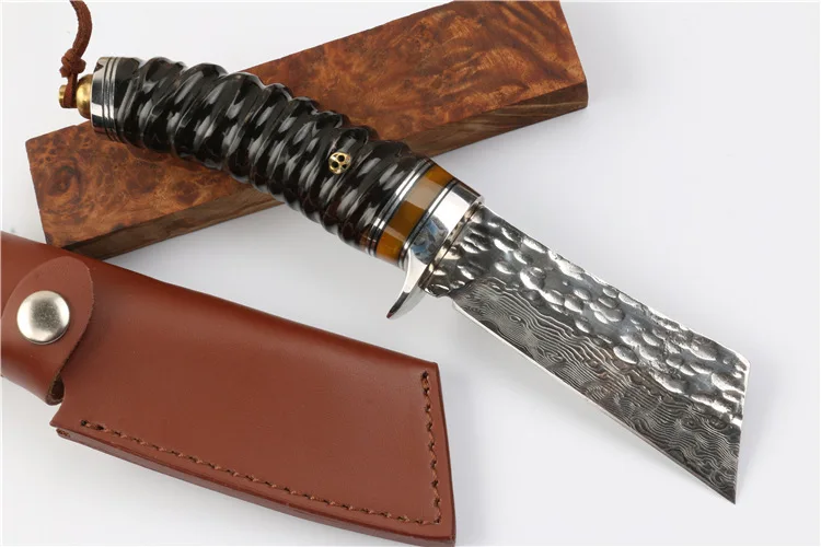 High Quality Damascus Knives Fixed Blade Hunting Knife Handle Camping Outdoor Straight Survival Free Shipping. | Инструменты