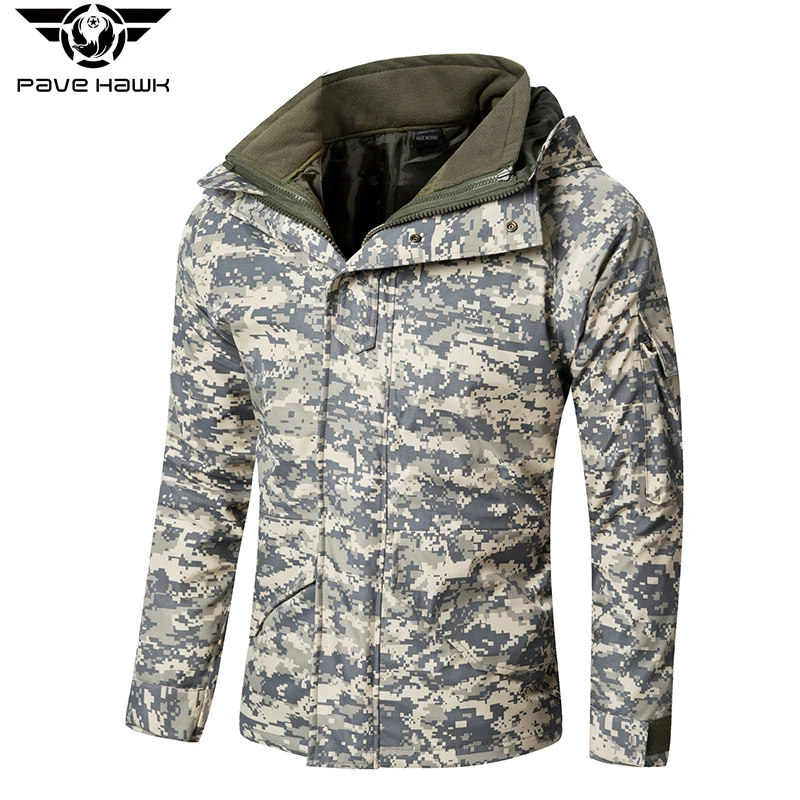 Мужской флисовый тренчкот со съемными карманами на молнии и защитой от царапин