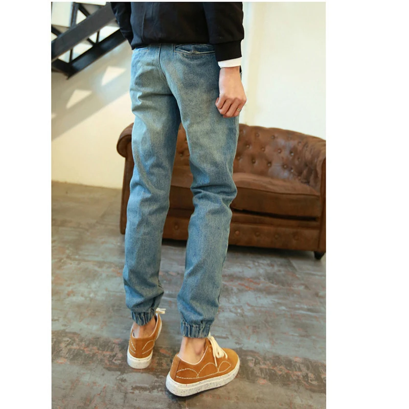 Джинсы мужские зимние на завязках с флисовой подкладкой и эластичным поясом