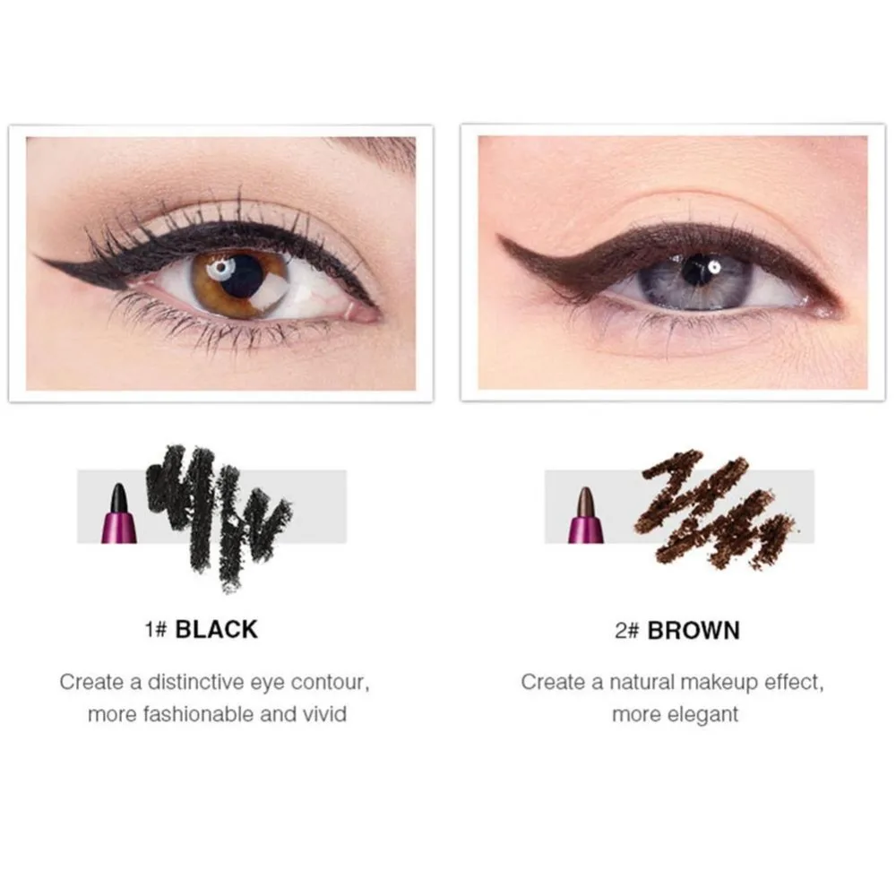 Матовая подводка для глаз Menow водостойкая долговечная 24 часа гладкая kajal черная