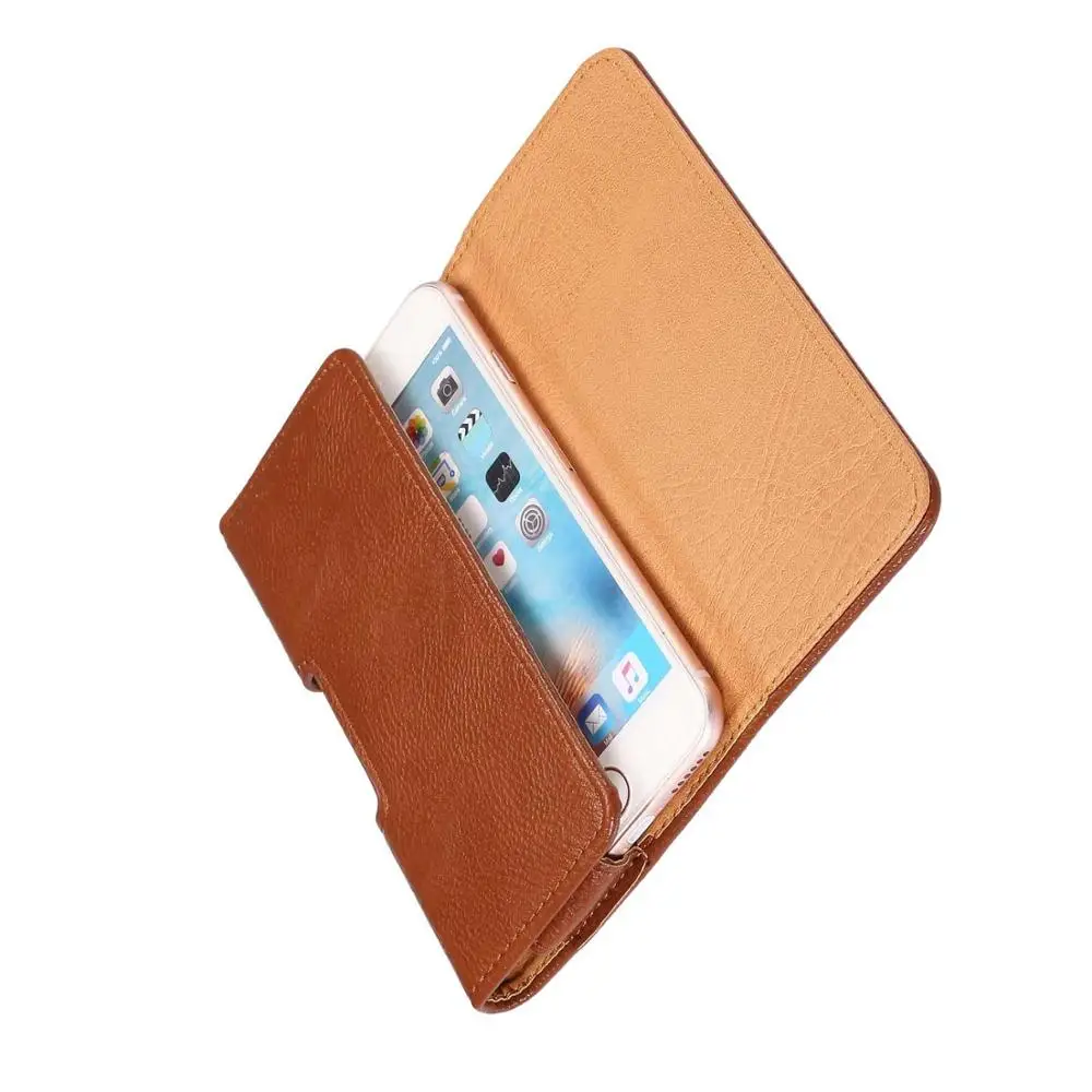 Коричневая кобура с узором древесной коры на ремешке для iPhone 6 6s 7 8 Plus кожаный