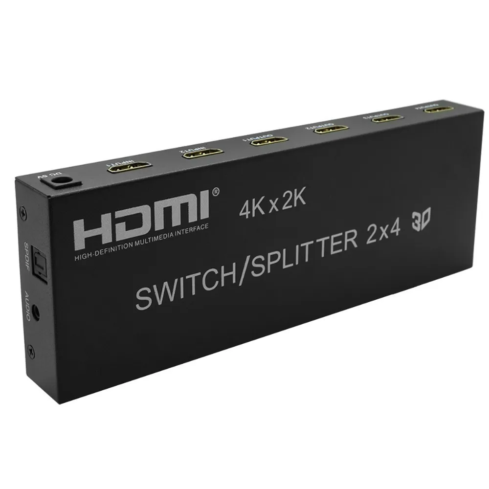 Удаленный Управление 2 в 4 из K 3D 1080 p v1.4 с * HDMI 2x4 Матрица + аудио эксрактор