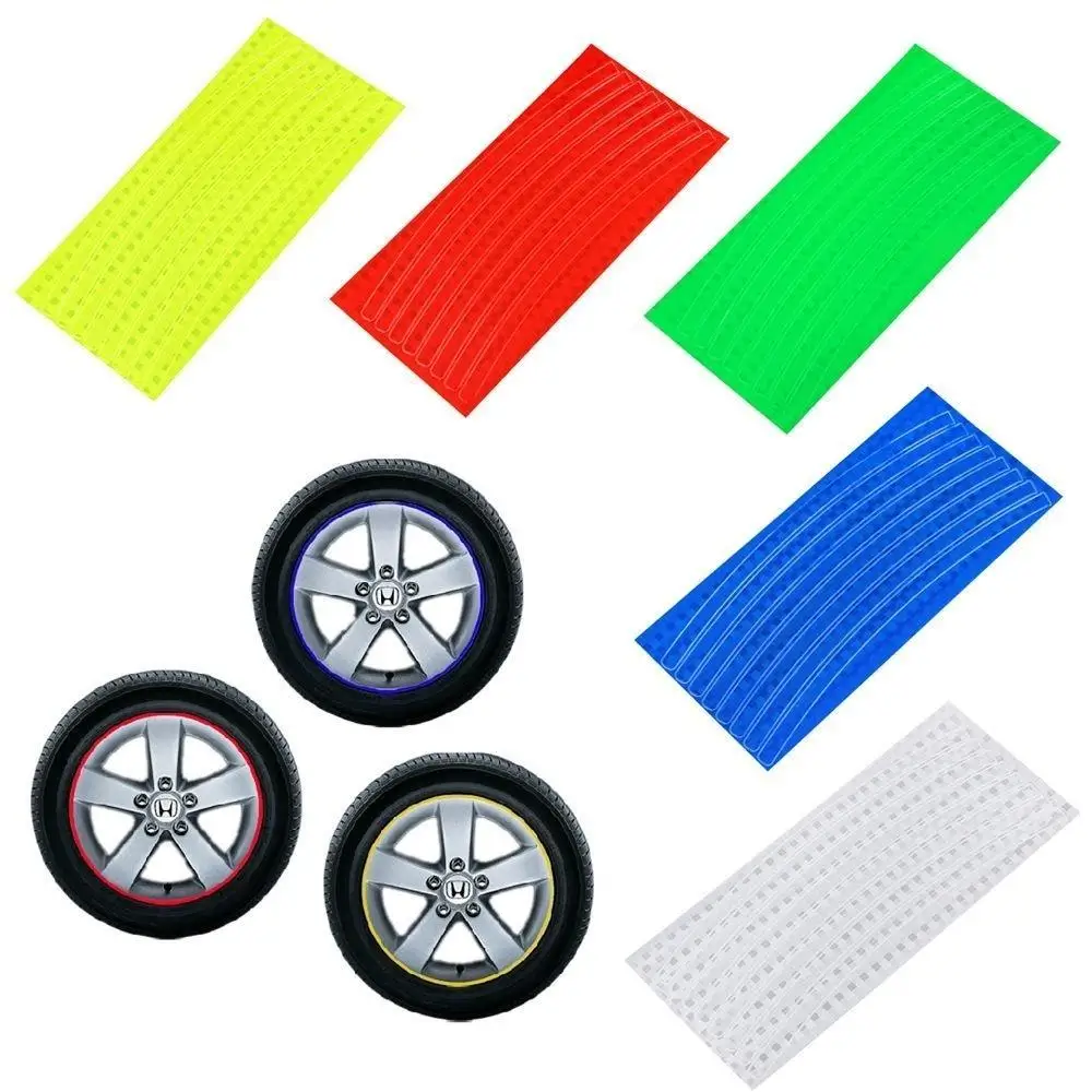 1pc Bicycle Tire Wheel Fluorescent Reflector Stickers on The Bike Rim Reflective Decal | Спорт и развлечения