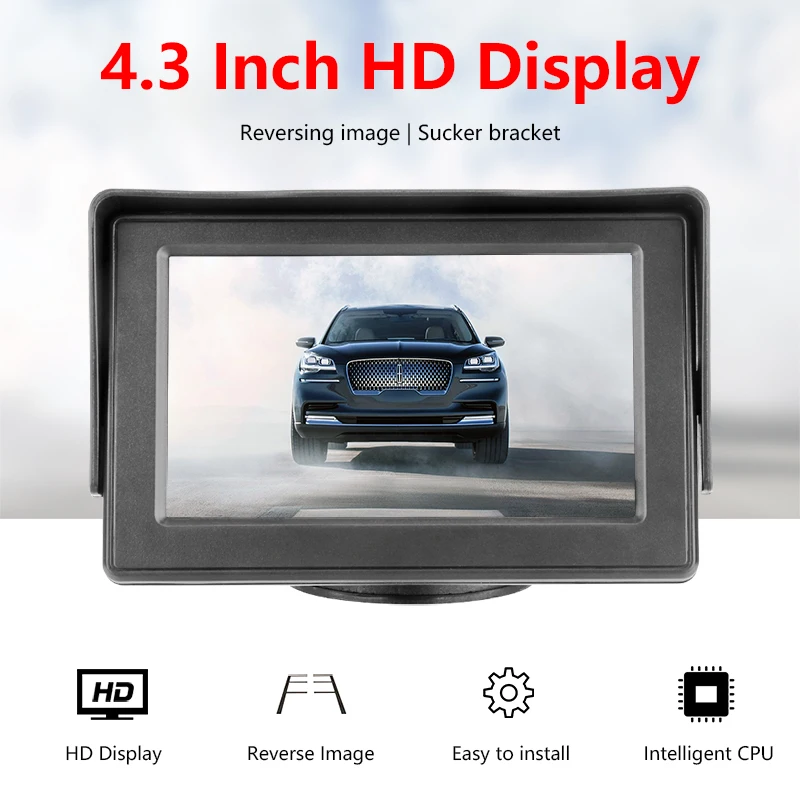 Jansite 4.3&quot TFT Car Monitor HD Display camera Reverse Camera Paking System For Rearview monitor IP67 Waterproof rear | Автомобили и