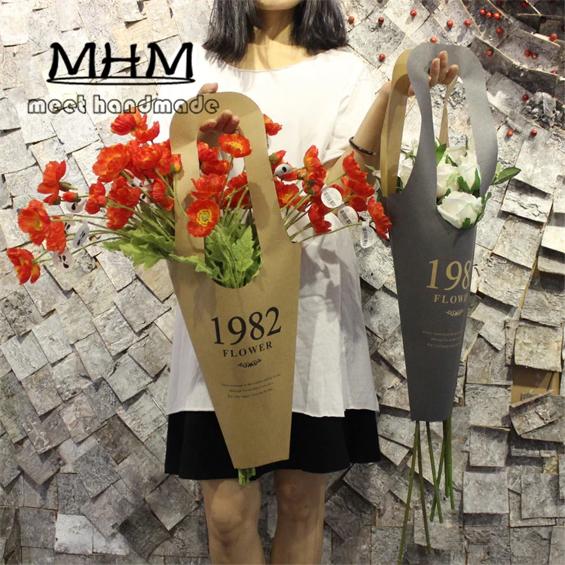 10 шт. классический цветочный пакет для рукоделия крафт мешок материал бумага