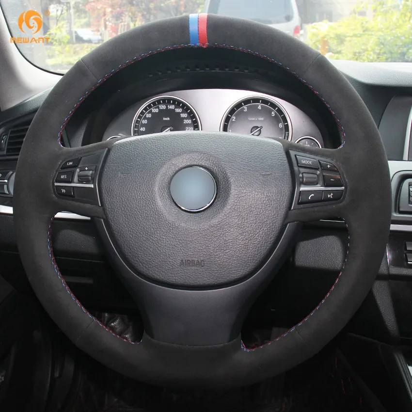 MEWANT черный замшевый темно-синий красный маркер чехол рулевого колеса автомобиля