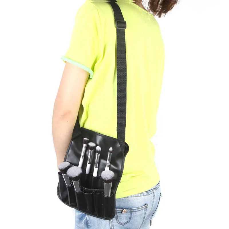 Два массива фартук для кистей макияжа с ремнем художника ПВХ держатель