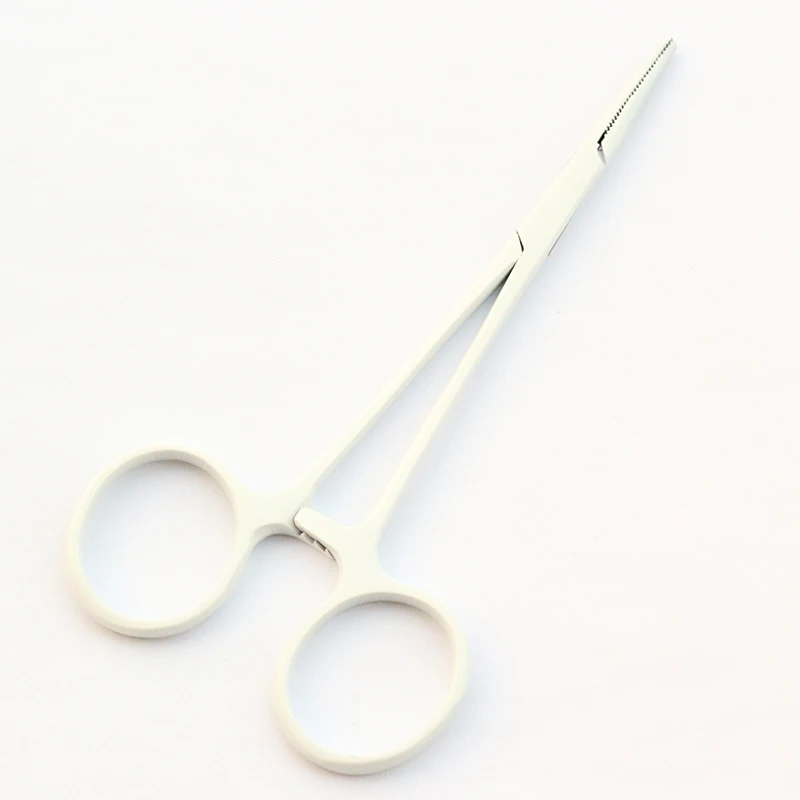 Белый Галстук для собаки и Груминг группа вставки инструмент/Pet Hemostat(прямой) 6061002 товары для щенков 7 цветов - Цвет: Белый