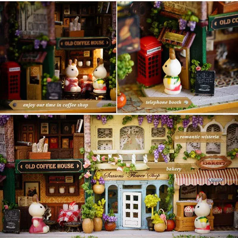 

WINCO Box Theatre DIY Doll House Miniatures Furnitures 3D Wooden Miniature Christmas Gift Toys for Children Countryside Notes