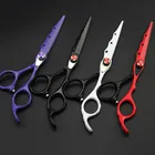 Профессиональные японские ножницы 440c 6 дюймов для стрижки волос, 4 цвета, ножницы для стрижки, филировочные ножницы, набор парикмахерских ножниц