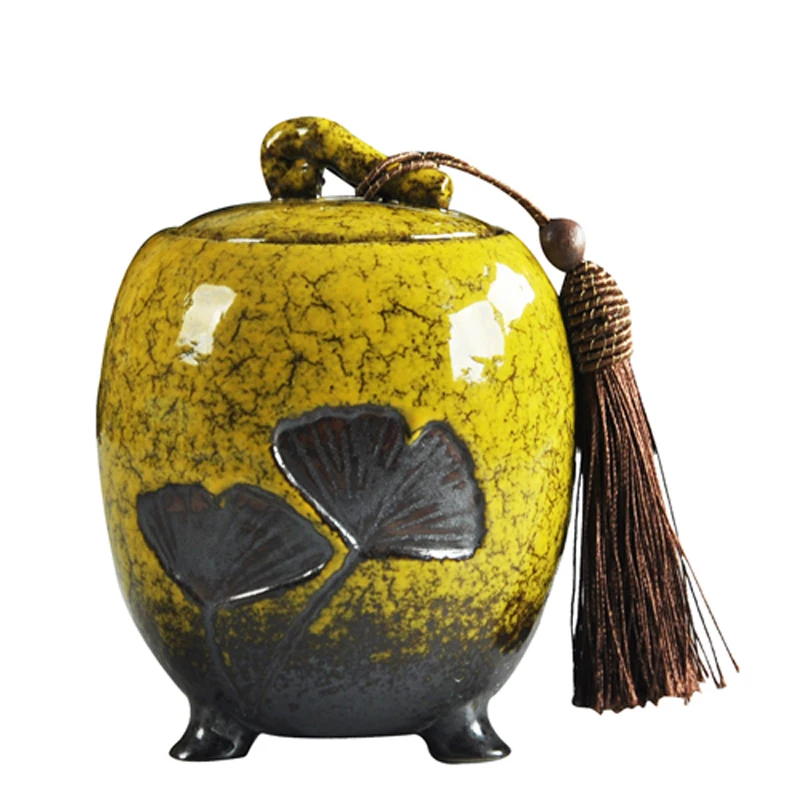 Ретро Обжиговая сменная глазурованная гайка банка для арахиса специй соуса