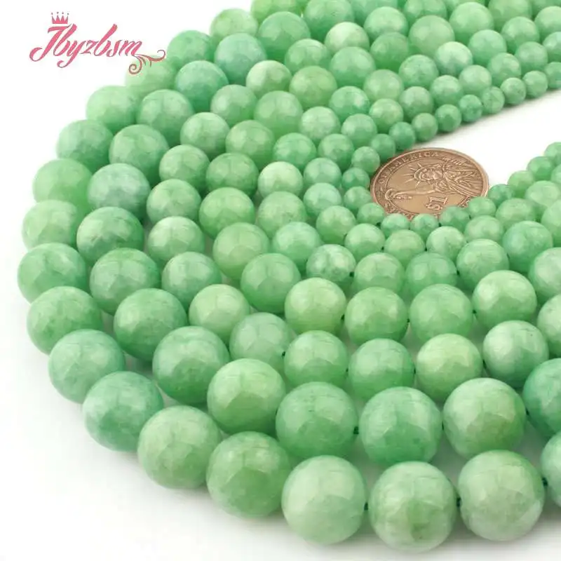 Круглые Гладкие бусины из нефрита диаметром 6810 мм для ожерелья браслета сделай